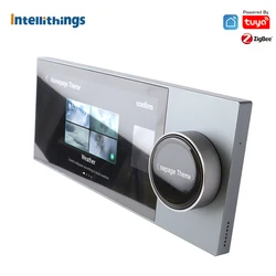 Intellithings 6-inch Smart Multi-functional Central Control with LCD Touch Panel for Scenes Control TUYA Zigbee Devices