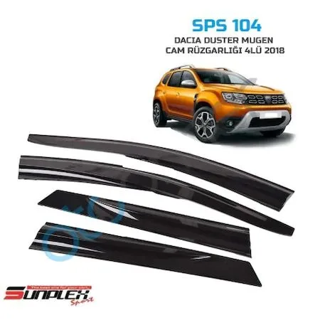 

Renault Duster 2010-2021 Piano Black Sport Rain Window Visor Wind Deflector 4 pcs Car Automobile Auto Accessory Body Kit Sticker