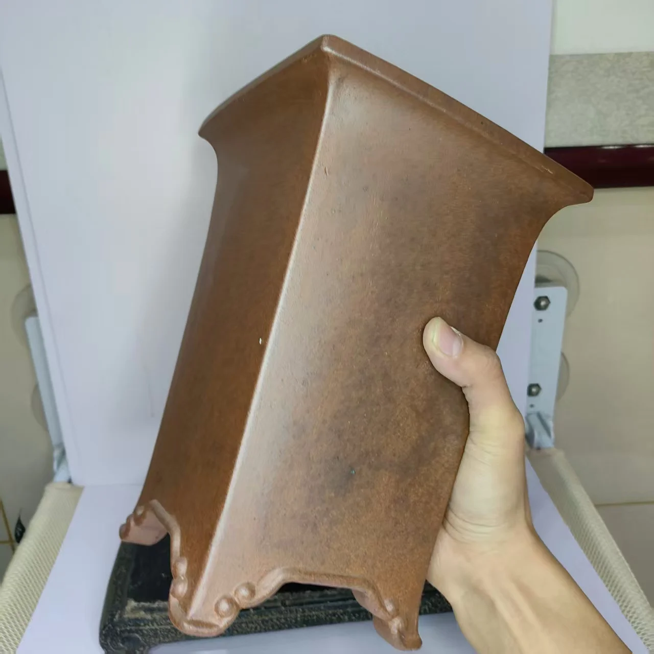 Square Shaped Hand made High quality Unglazed Cascade Pot&Bonsai Pot