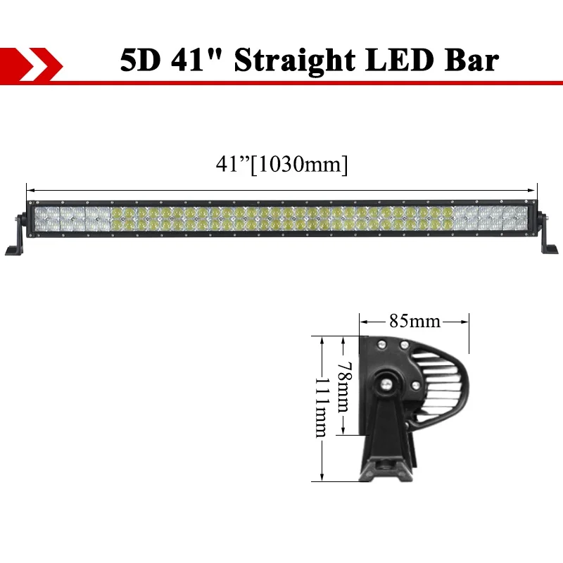 22 32 42 52 inch 5D gebogen LED-lichtbalk Offroad SUV 4x4 4wd LED-rijlicht auto vrachtwagen spotwerkverlichting ATV tractorlamp