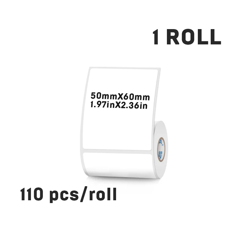 50X60mm Self-adhesive Thermal Label Sticker for Mini Printer DIY Gift Tag Anti-Oil Scratch-Resistant Books Marking