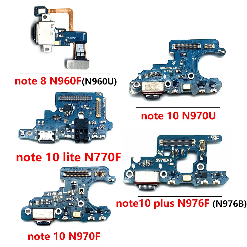 10Pcs USB Charging Dock Port Plug Connector Charge Board Flex Cable For Samsung Note 8 9 10 Lite Plus 20 Ultra N950F N960F N970F