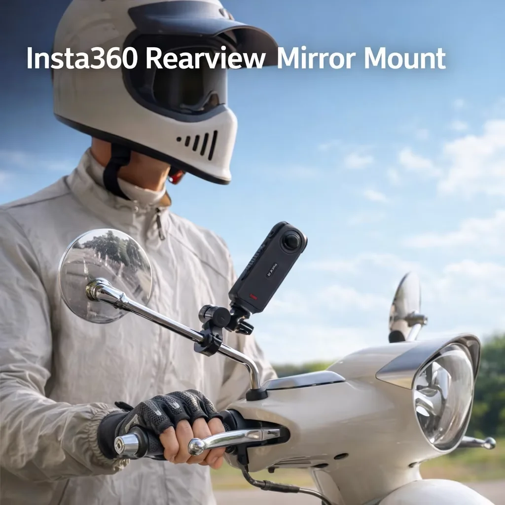 insta360-バイク用ミラーマウントホルダー、6-15mmステム対応、360度回転-°-調整可能なブラケット、公式純正アクセサリー