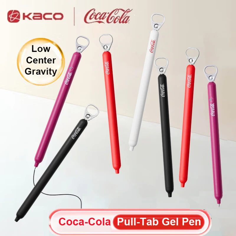 

Kaco Fun анти-Fidget гелевая ручка низкая гравитация 0,5 мм Coca-Cola PopUp милая ручка с кольцом анти-тревога снятие стресса офисный пишущий инструмент
