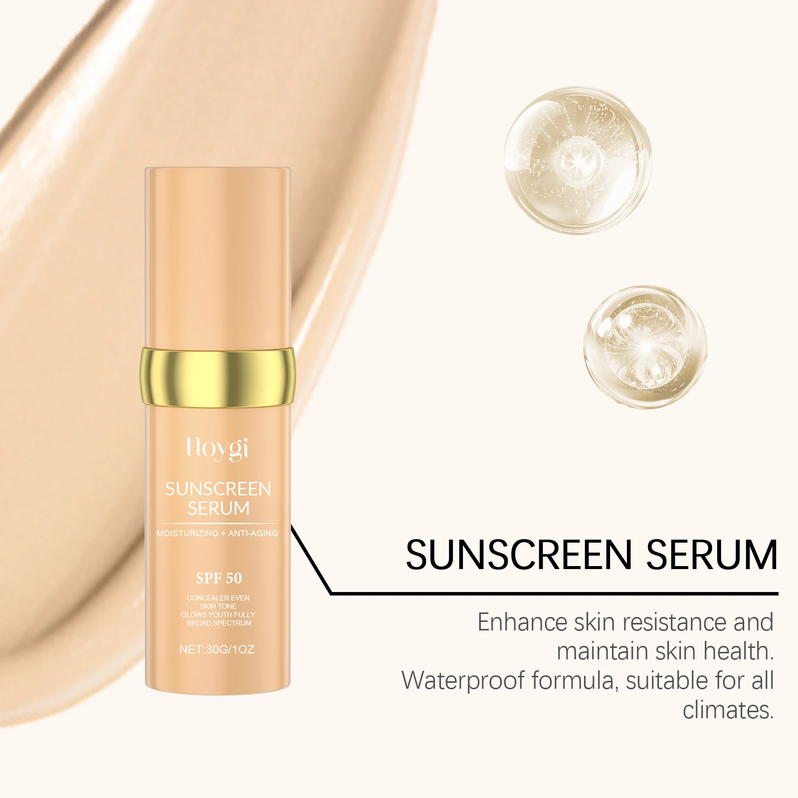 Hoygi ماكياج الوجه المخفي ترطيب تنفس متوهجة لون البشرة واقية من الشمس غير مرئية المسام Swearproof دائم خافي عيوب الوجه #3