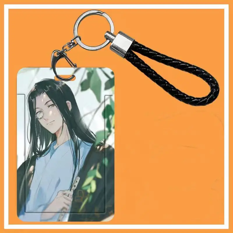 Anime Sha Po Lang Cute Keychain Card Cover Gu Yun Chang Geng Cosplay Key Ring Lanyard Bus Card Set Pendant Jewelry Fans Gift