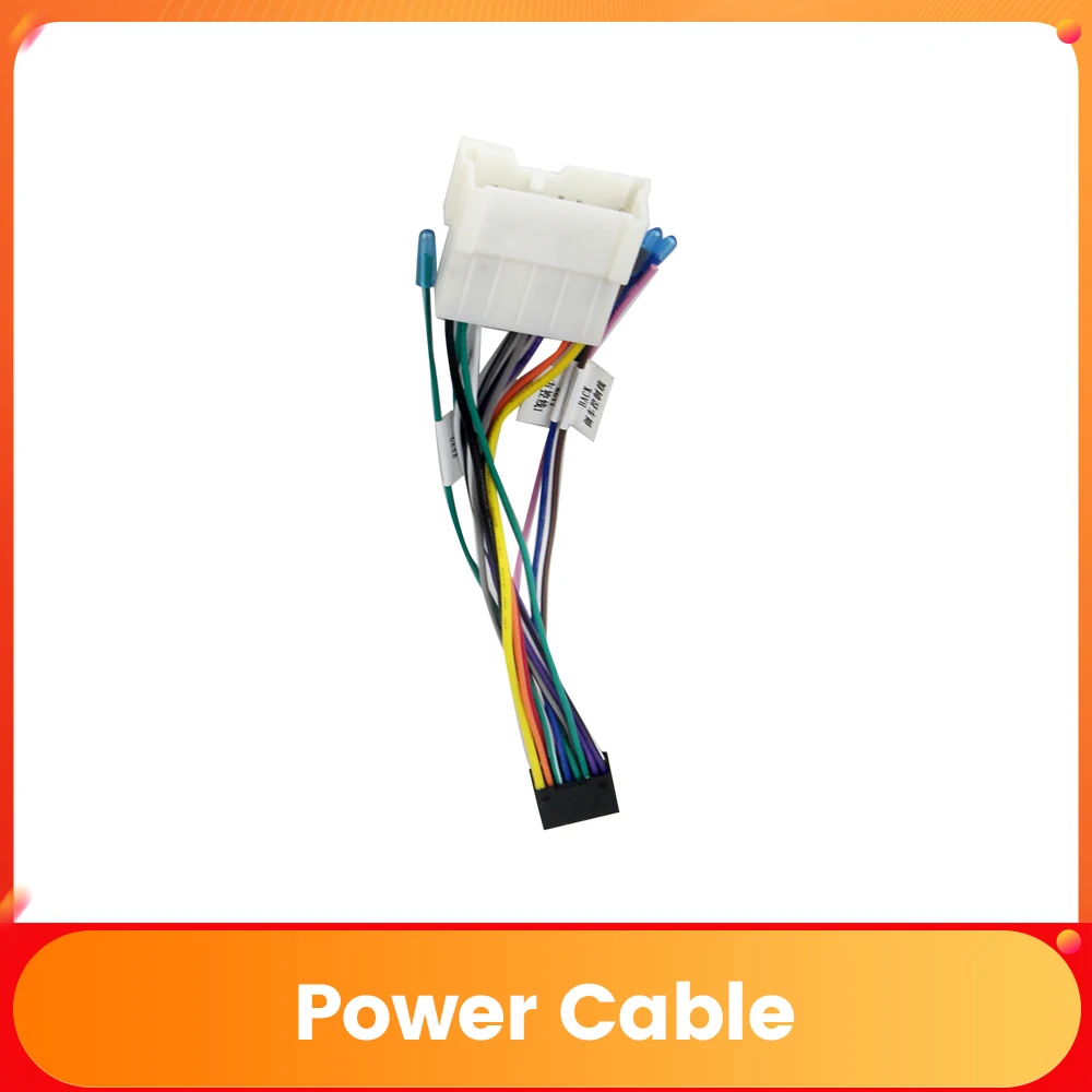 Adaptador de Cable de arnés de Cable de alimentación de Radio de coche de 16 pines para Hyundai Elantra Accent Azera i10 i20 i30 ix55 Tucson KIA Carens Picanto Rio