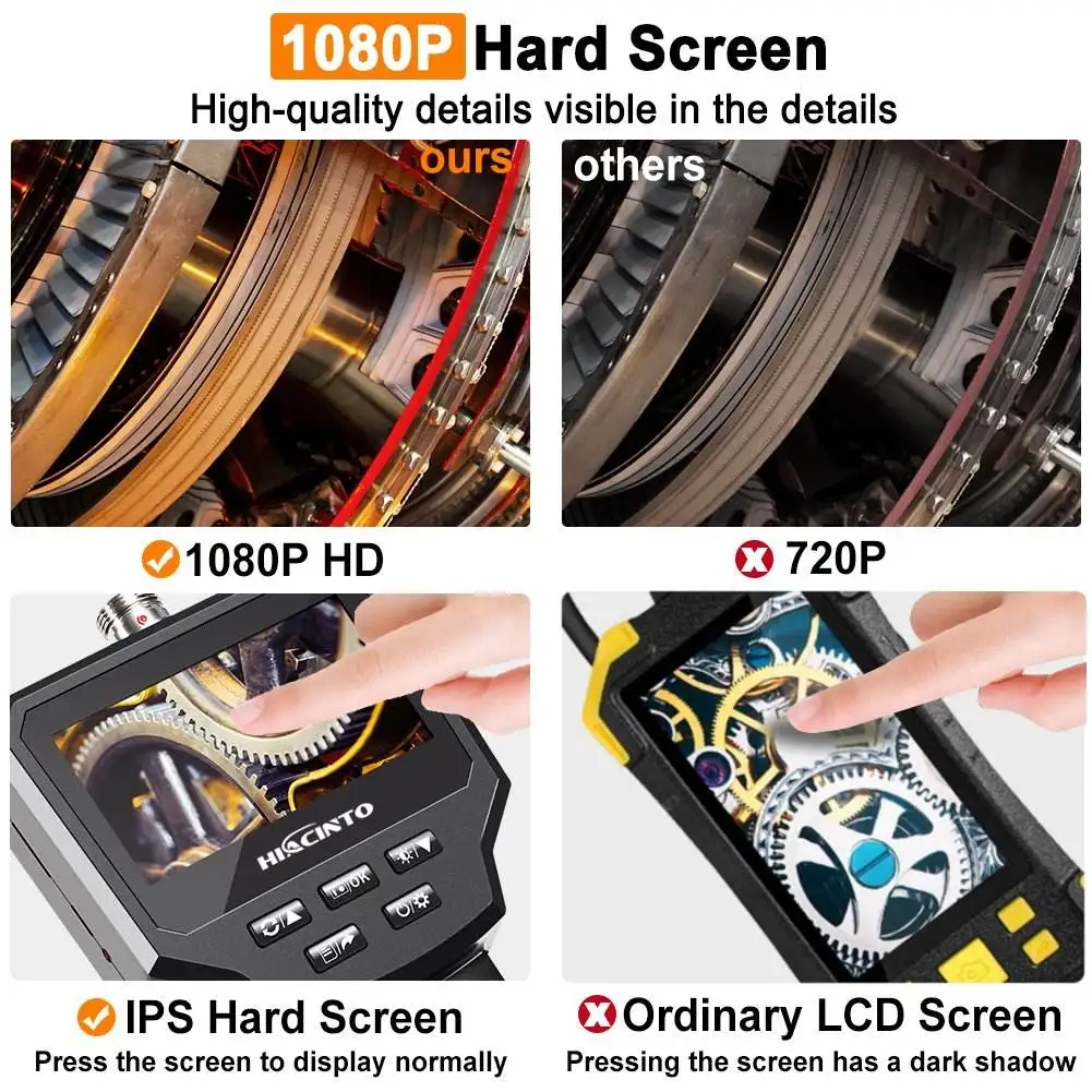 2.4IN 8MM 1080P Video Endoscope For Mobile Cars Stethoscope Automotive Boroscope Car Pipe Inspection Device Cable Camera Tools