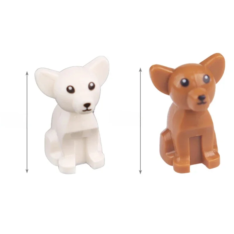 Nouvelles pièces d'animaux Chihuahua, blocs de construction MOC, ferme, Ranch, ville, Zoo, famille, chien de compagnie, briques, jouets compatibles avec LEGO