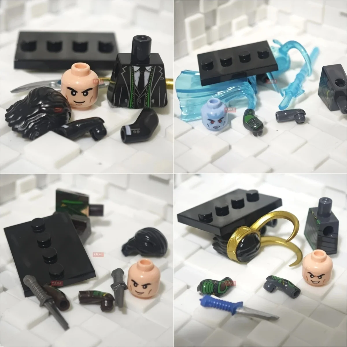 4.5CM film dessin animé héroïque Mini figurine poupée blocs de construction personnages d'anime modèle jouet cadeaux épéiste Loki