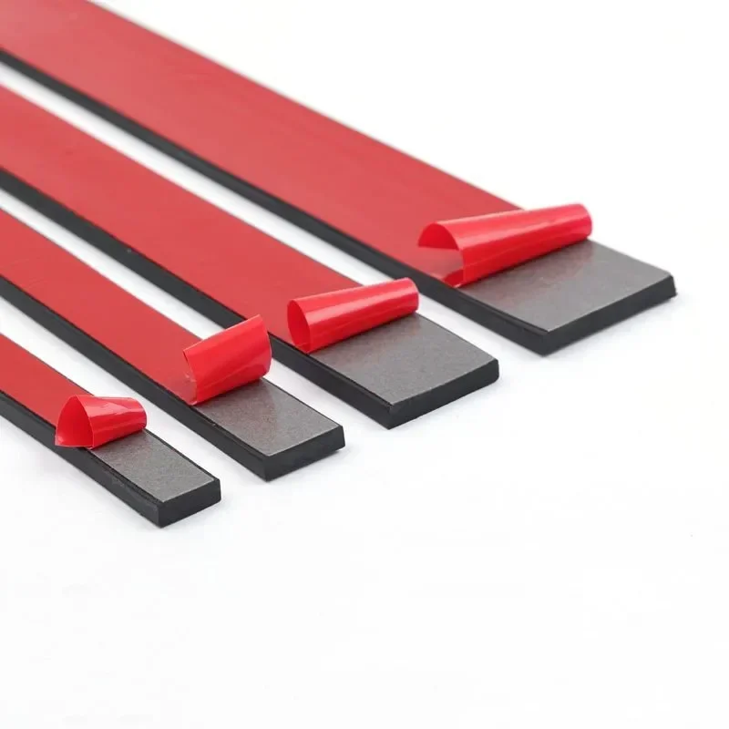 Bande de caoutchouc de Silicone noire auto-adhésive de 50cm, pour meubles, antidérapant, résistant, Durable, Absorption des chocs et joint Anti-collision