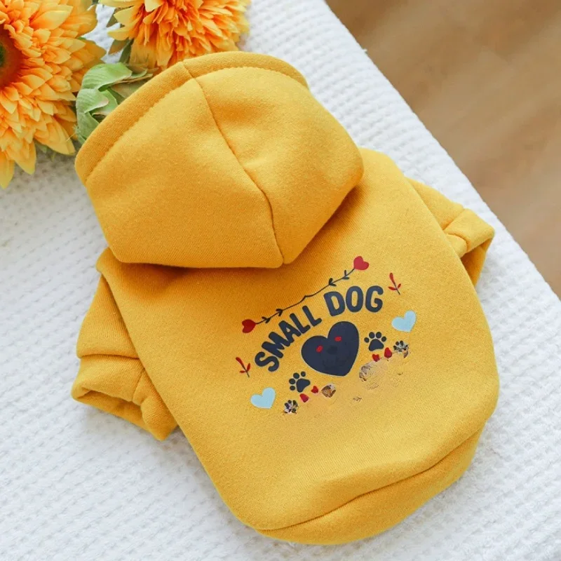 Mode chien à capuche automne chien vêtements mignon imprimé chat sweats à capuche pour animaux de compagnie bouledogue français chiot pulls chien manteau Costume