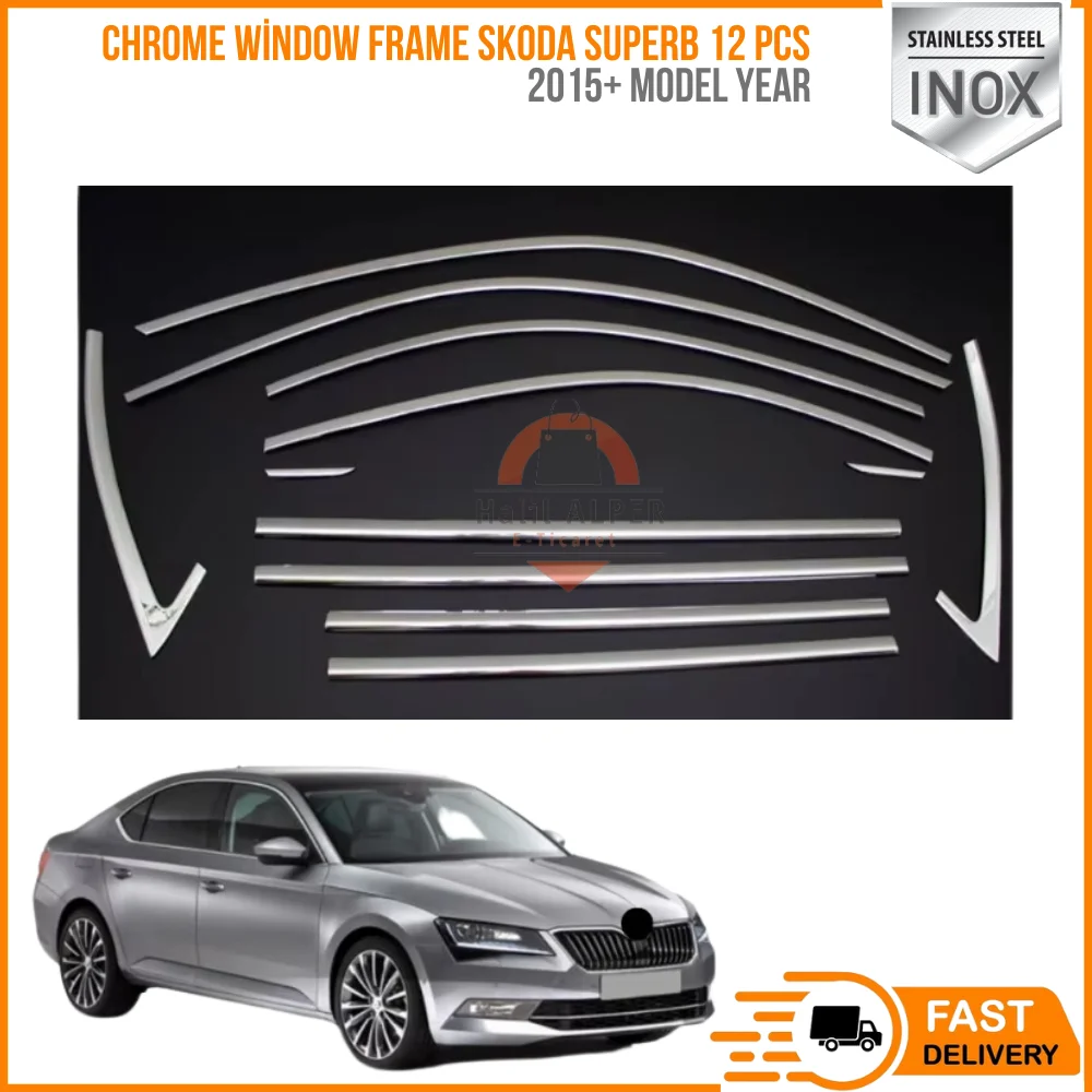 For Chrome window frame Skoda Superb 12 PCs 2015 and. Stainless steel. ISO9001 / 2008 A + quality modified design