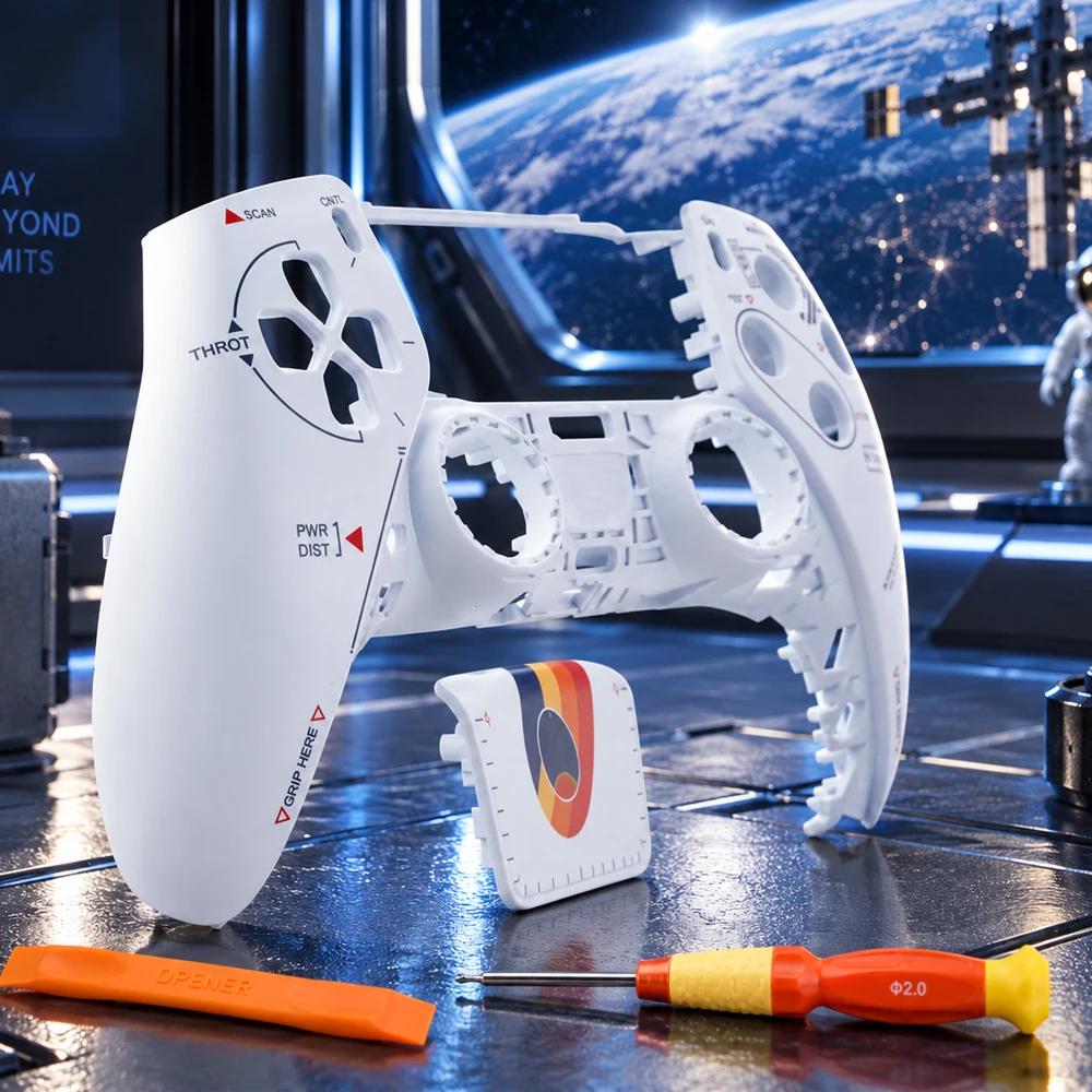 Controller Full Shell Kit For PS5 DualSense Controller Faceplate Back Housing Touchpad Button L1 L2 R1 R2 Replacement DIY Mod