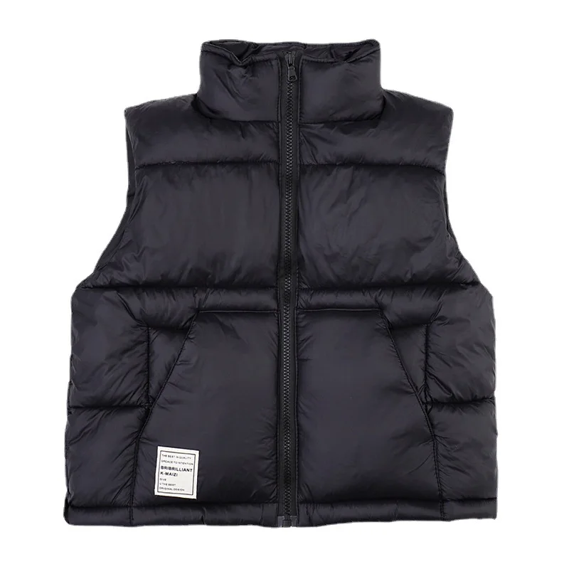 Inverno leggero bambino e ragazze ragazzi cotone foderato dolcevita Zip gilet giacche bambino gilet scuola bambini Outfit top 3-14 anni