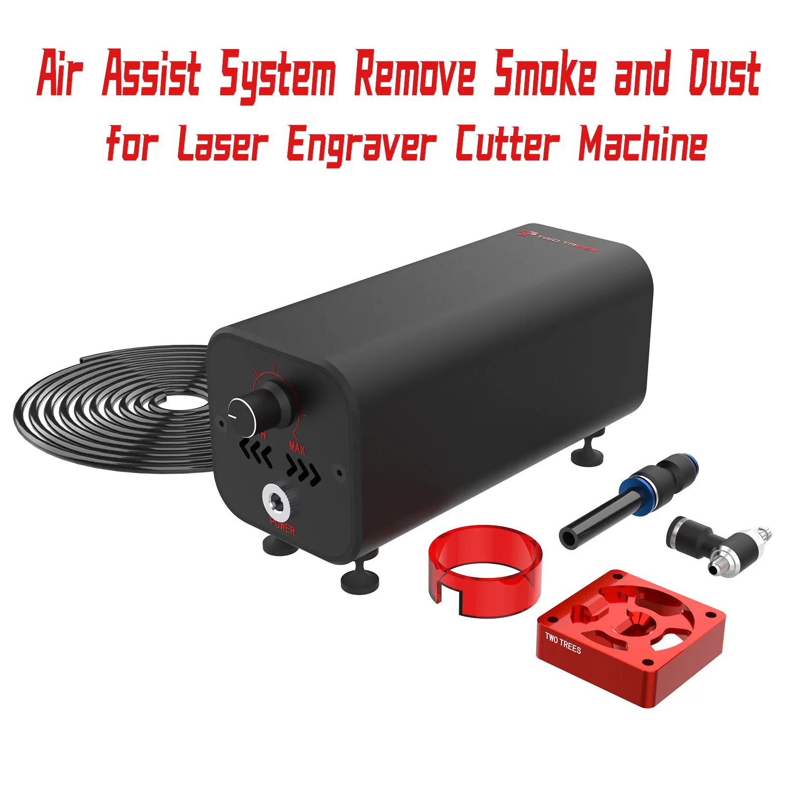 Two trees X1 Air Airflow Assist Kit 10-30L/min Air Assist System Remove Smoke and Dust for TTS-55 Laser Engraver Cutter Machine