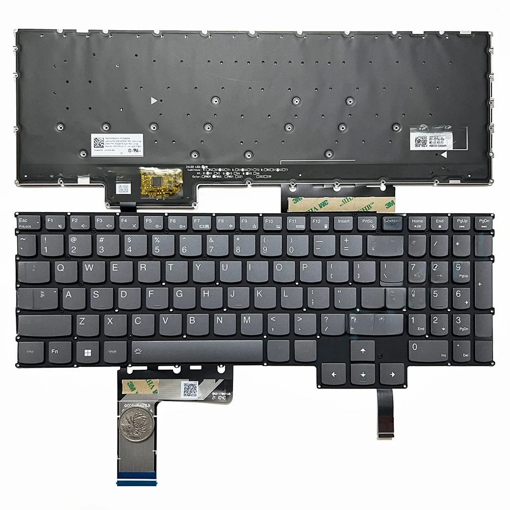 Podświetlana klawiatura US/Russian RGB dla Lenovo Legion LOQ 15APH8 15IRH8 G5000 APH8, Slim 5 16APH8, 16IRH8 SN21K98565 PH5CYXRGBG-3T — zdjęcie 2