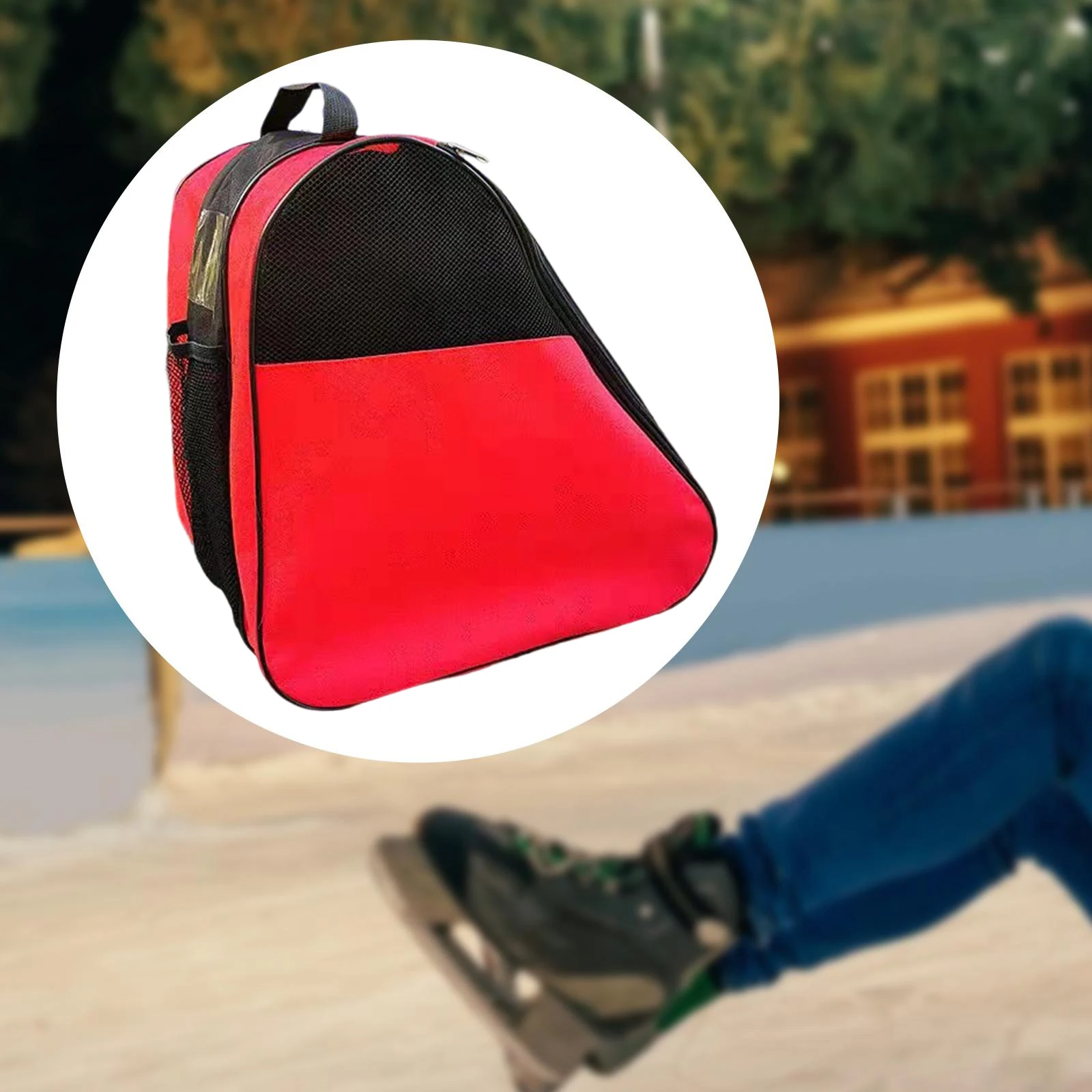 Borse per pattini a rotelle Borsa per pattinaggio su ghiaccio Borsa per scarpe da pattinaggio Borsa per pattini di figura invernale, Borsa per trasporto portatile per pattini a rotelle