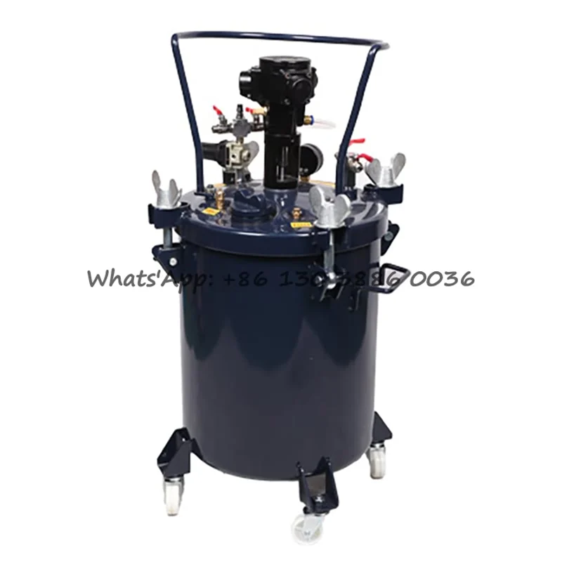 30L Regulator Agitator Feed Paint Pot Tank Mixer Pneumatic Stirring Mixing Pressure Tank for Painting Compressed Air Sprayer