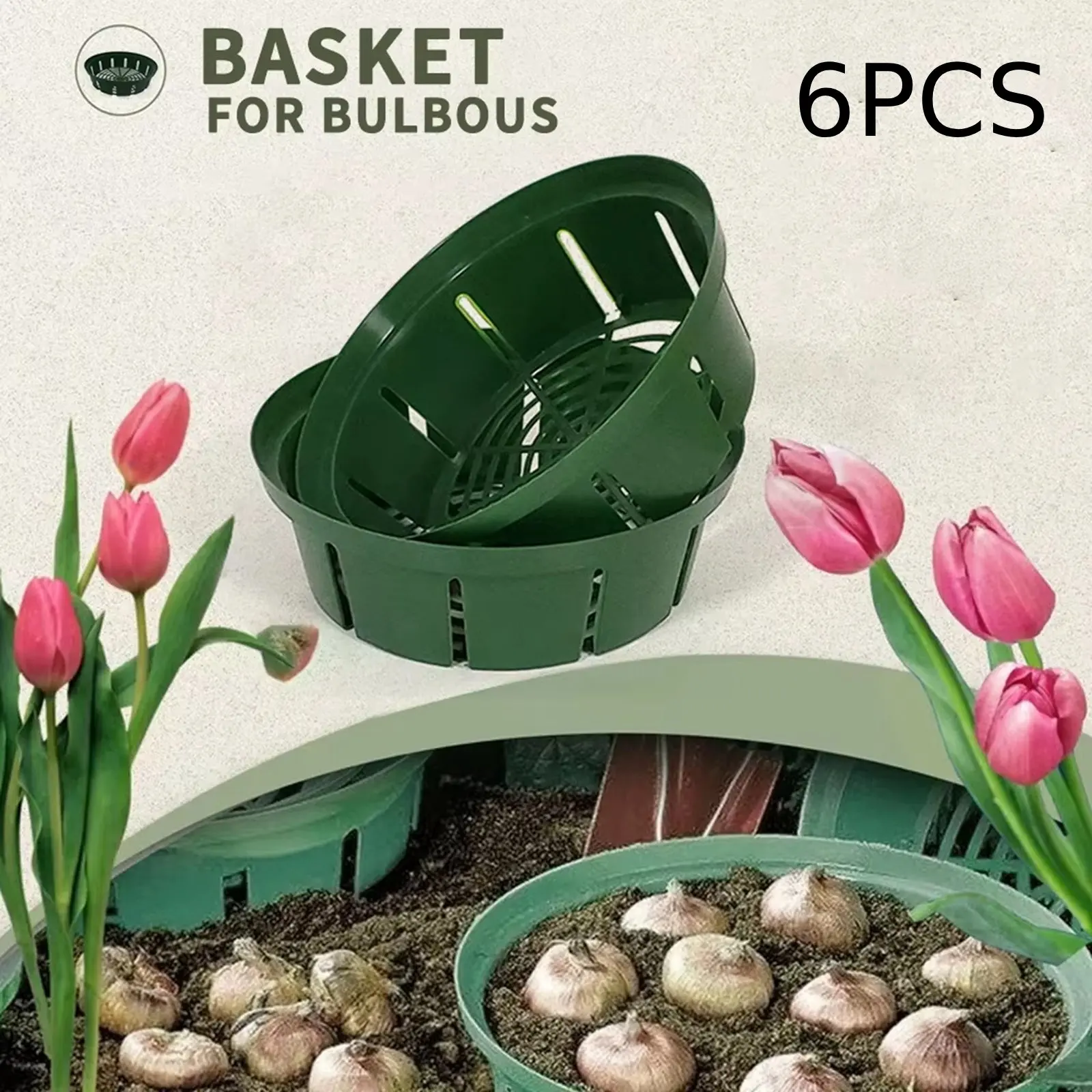 6 Pieces Flower Bulb Baskets Planting Containers Planting Baskets  Lightweight Convenient Planter for Balcony Bulb Planting