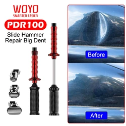 WOYO Car Dent Puller Repair Tool Kit PDR 100 Slide Hammer Dent Puller with 007 Body Surface Paintless Dent Repair Pulling