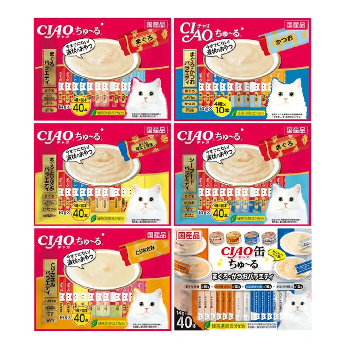 INABA CIAO Churu CIAOChuru 14G x 40P variety cat snack