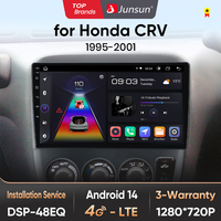 Junsun AI CarPlay 4G Android 14 Car Radio for Honda CR-V CRV 1995 1996 1997-2001 Multimedia Player WiFi GPS Navi TouchScreen