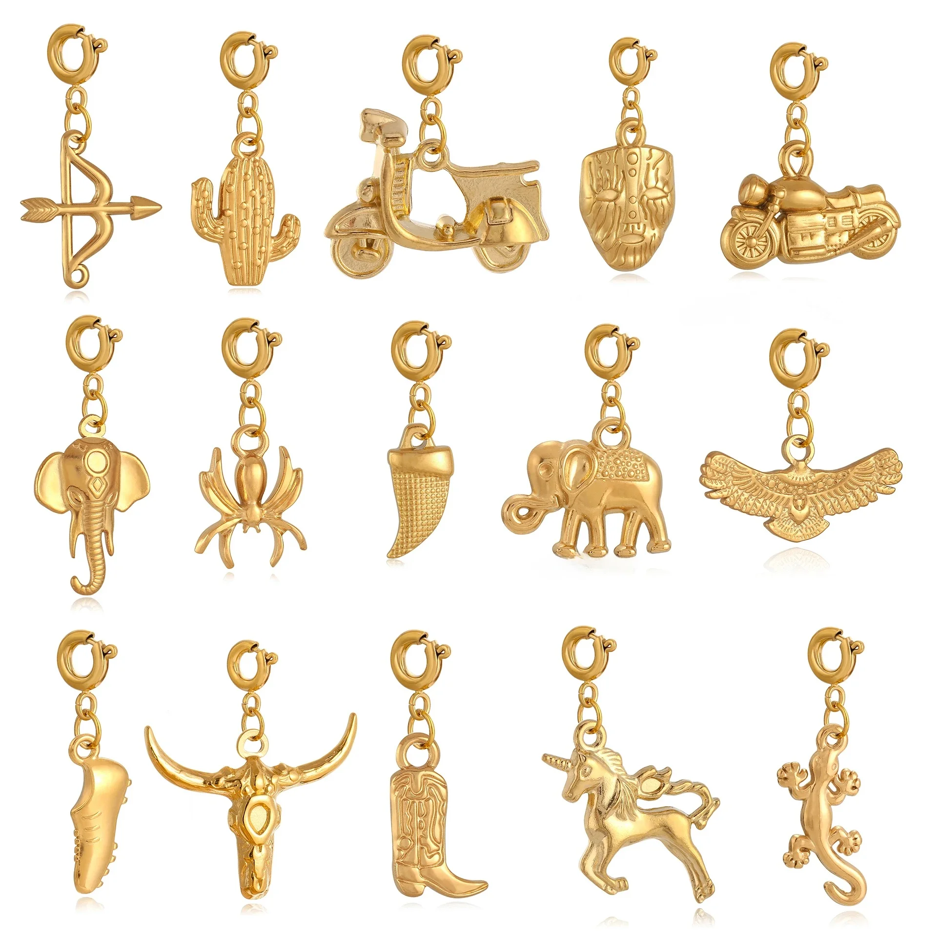 Breloques de Cowboy occidental, pendentifs de bottes/cheval/Cactus/moto pour collier, boucle d'oreille, Bracelet, fabrication de bijoux, cadeaux artisanaux, bricolage