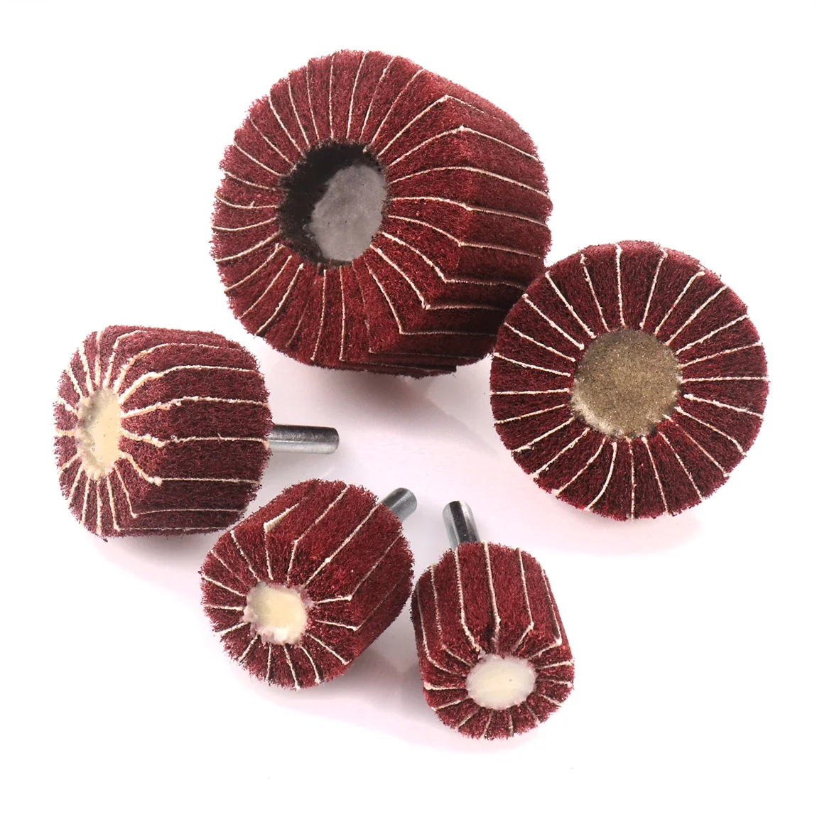 Roue de ponçage à lamelles Non tissées, 25-60mm, tampon à récurer, ponçage, tige de 6mm, tête de meulage pour le nettoyage des métaux, 1 pièce