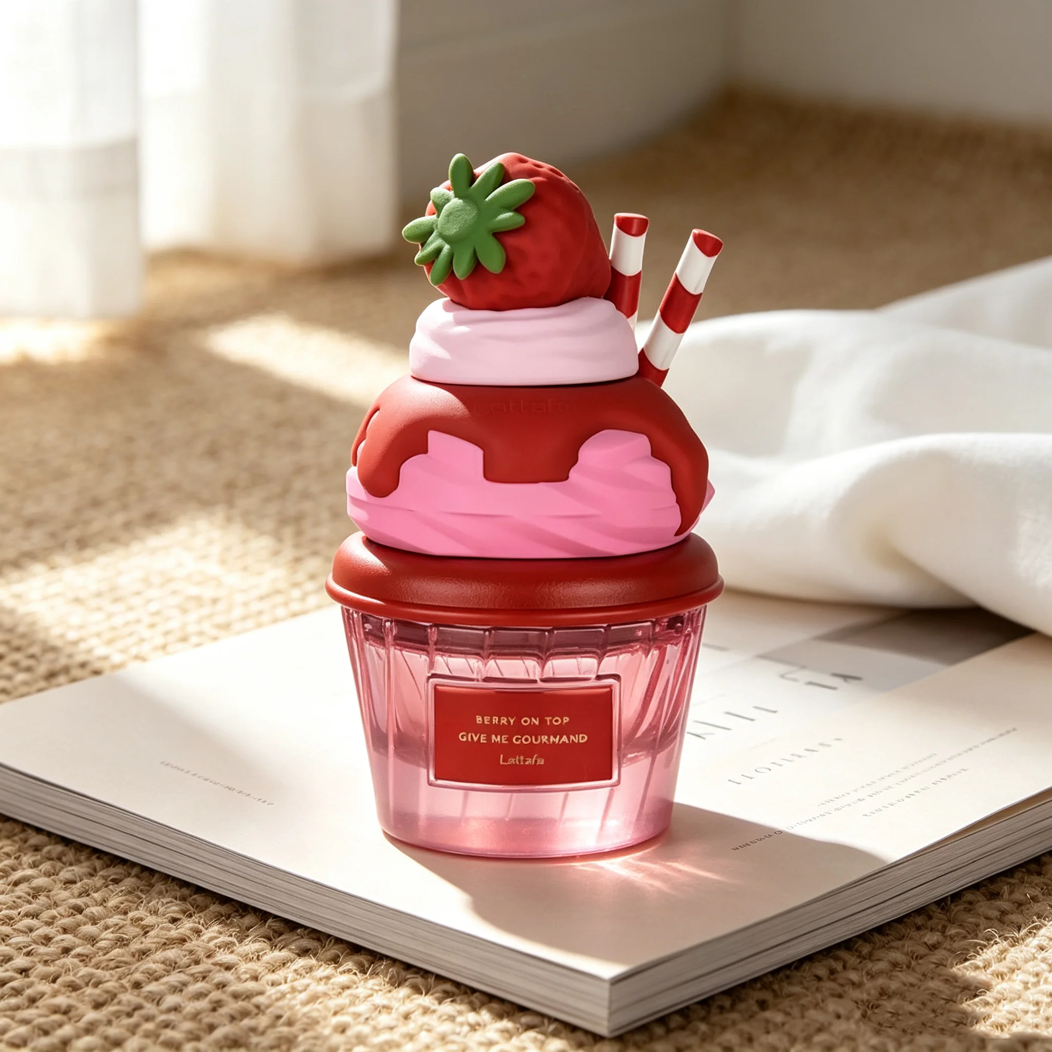 Lattafa Berry On Top Eau de Parfum, Give Me Gourmand Collection, Fruity Berry & Vanilla Cream Scent, Spray Form, 75ml