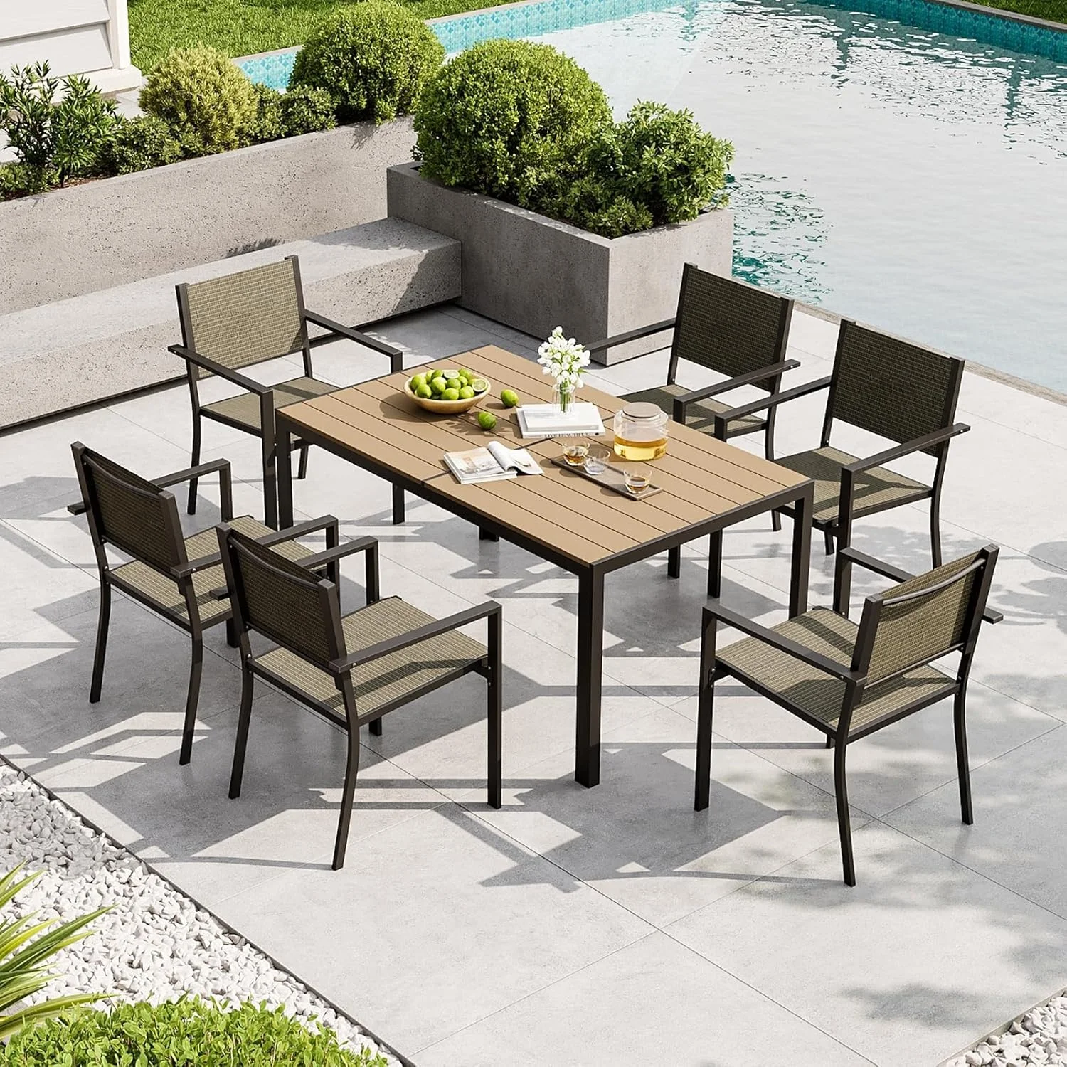 Outdoor Furniture Ideas - Aoxun 7 Piece Patio Dining Set