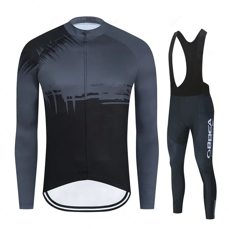 Hiru 2025 Pro Team automne Maillot de cyclisme ensemble été hommes à manches longues vêtements de vélo vtt Maillot vélo uniforme bavoir Ropa Ciclismo