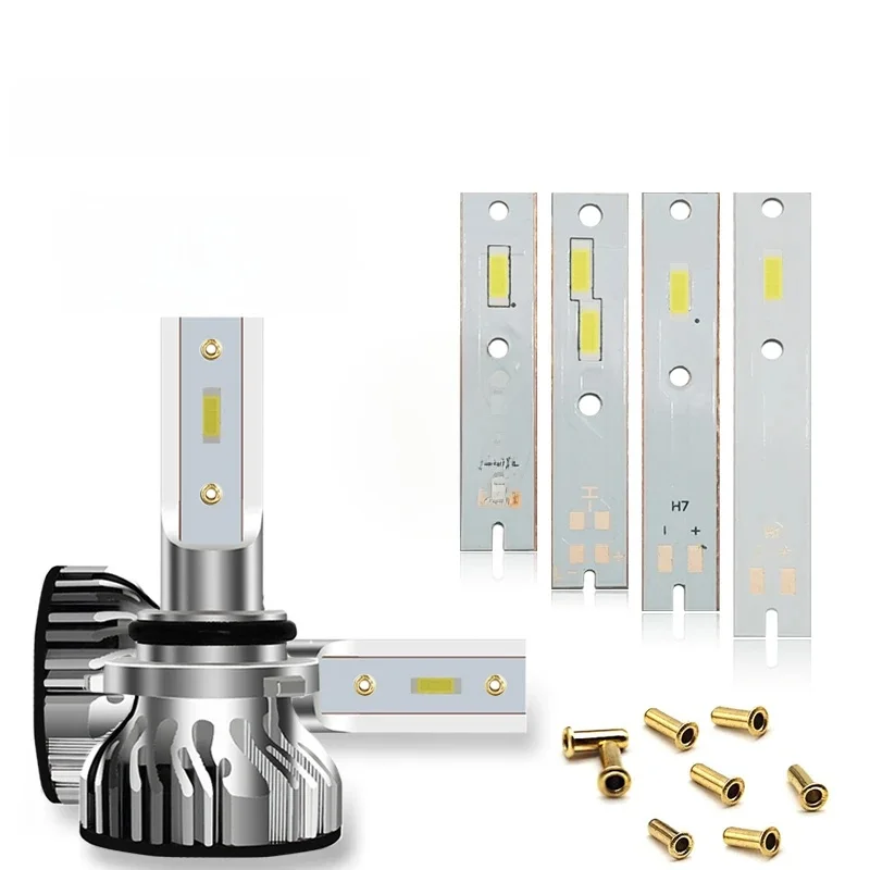 Modyfikacja świateł samochodowych C6 o dużej mocy 1860 LED knot 15W wysoka jasność CSP biały koralik świetlny H1 H3 H4 H7 światła mijania światła drogowe — zdjęcie 2