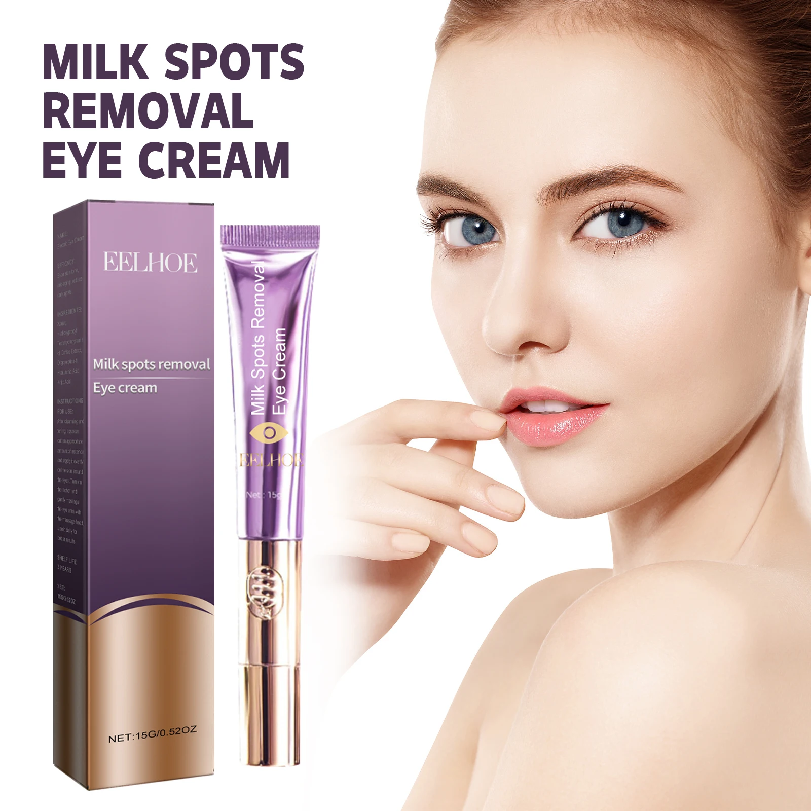 Anti Aging Eye Hydrating Serum Intensive Fades Wrinkles Puffiness Firm Brighten Skin Care Eye Bags Milk Spots Removal Eye Cream