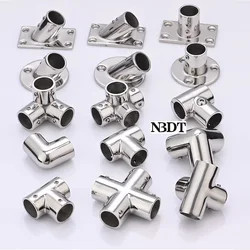 1Pc 316 Stainless Steel 22mm 25mm Tube Railing Fittings Connector Marine Hardware Yacht Boat Ship
