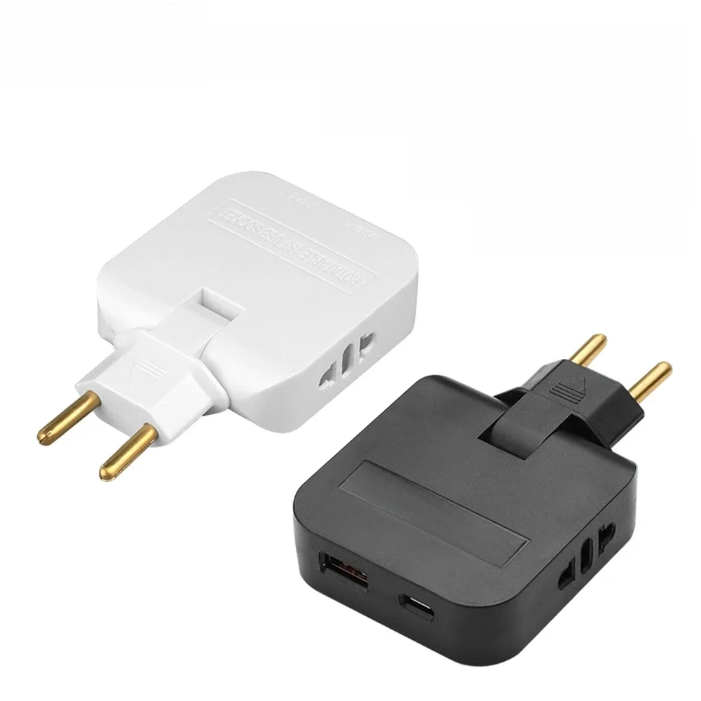 3-in-1 EU/US-Steckdose, Stecker-Adapter, faltbar, USA zu EU, Reise-Adapter, Stromkonverter, KR-Stecker, Steckdose, AC-Steckdose