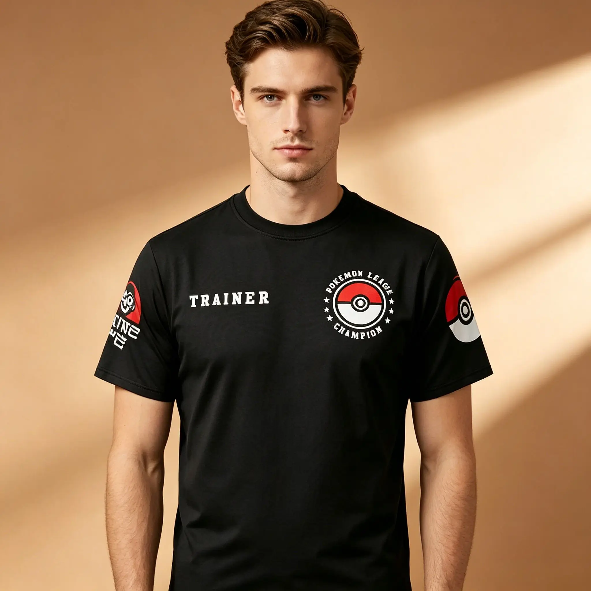 camiseta-masculina-dupla-face-pokemon-league-champion-trainer-camiseta-preta-com-logotipo-pokeball-anime-casual-sport-de-manga-curta