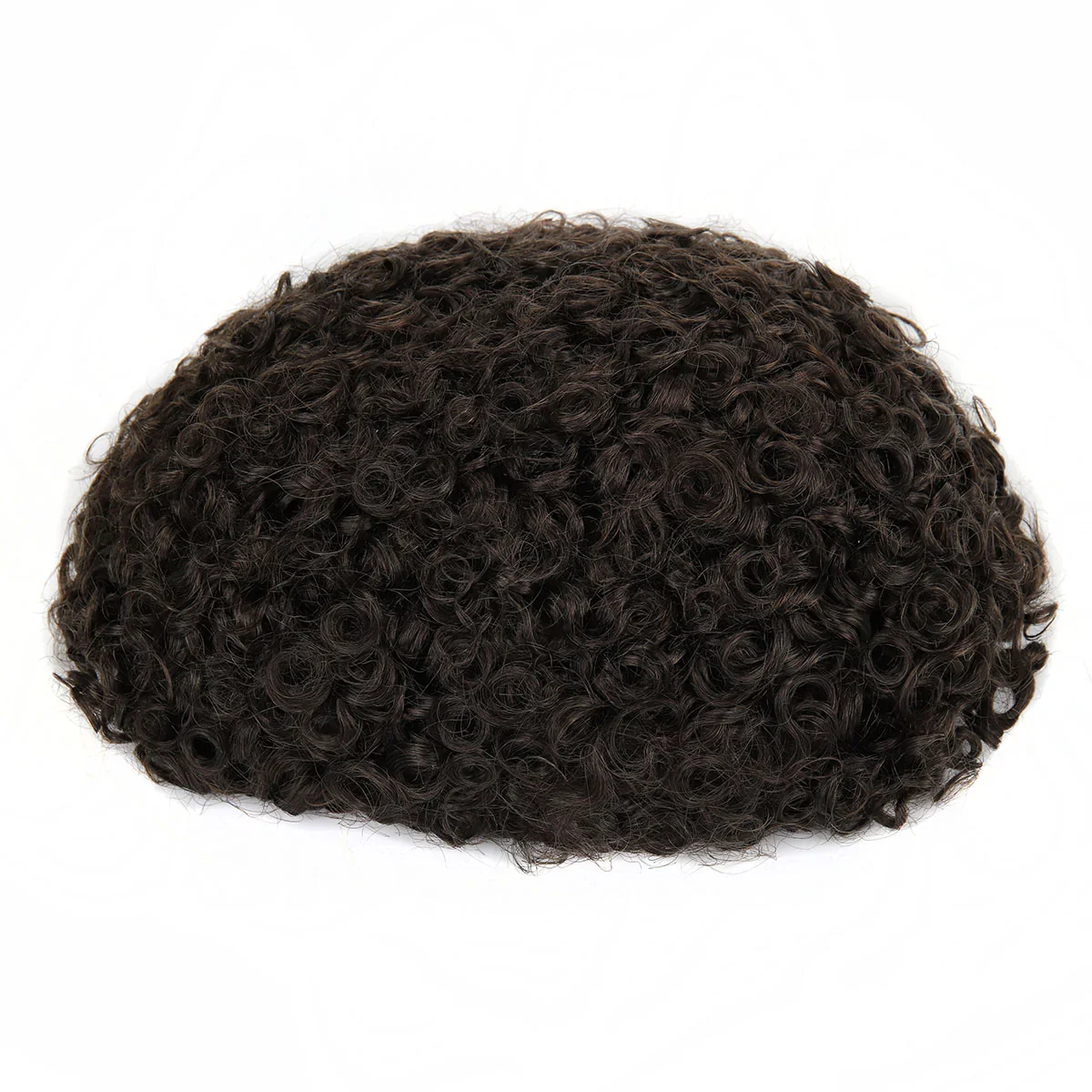 TUL14 مجعد رجل الشعر المستعار 15 مللي متر ضيق الضفيرة الهجين قاعدة من الدانتيل ومحيط الجلد تنفس ودائم الهندي ريمي الشعر البشري الشعر المستعار #4