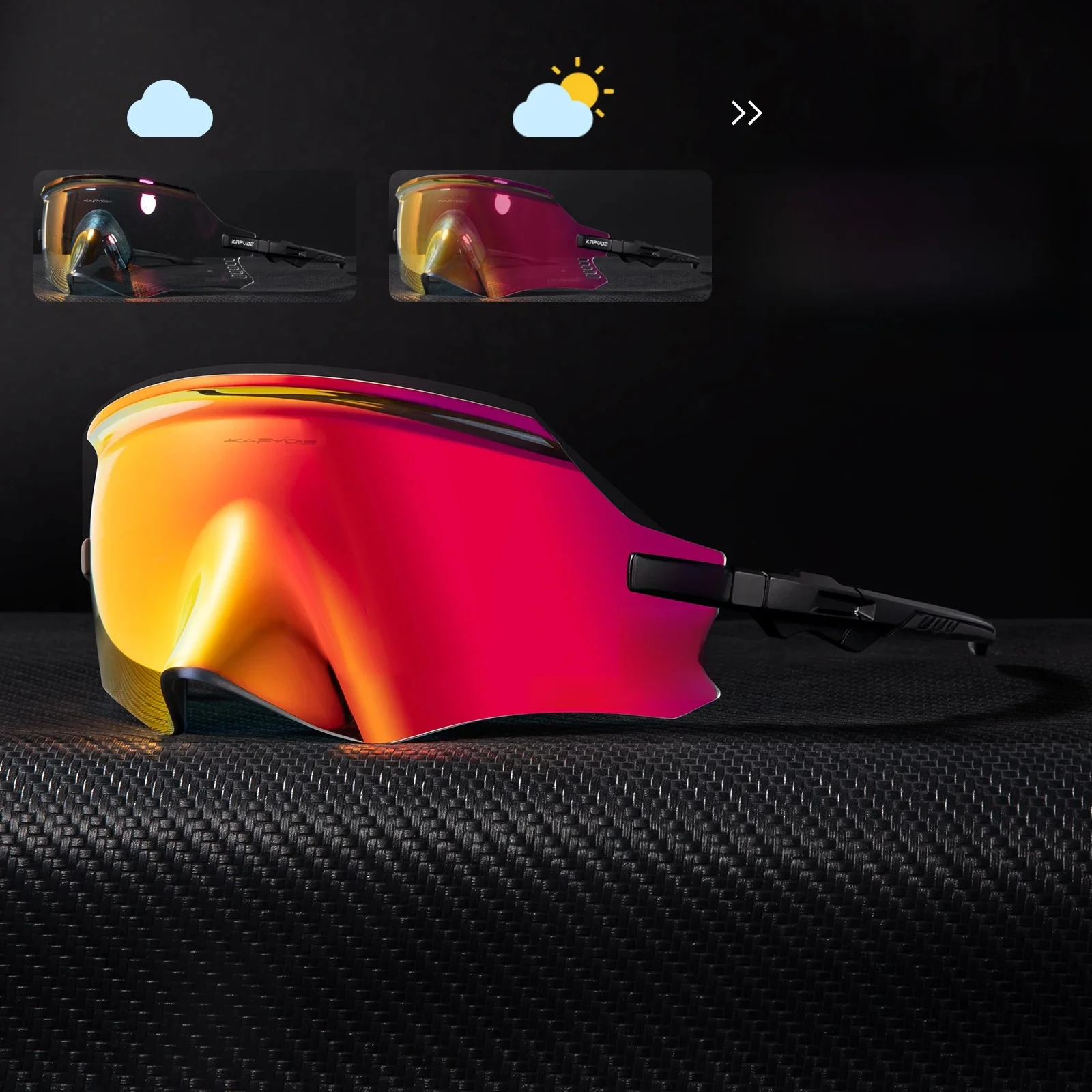 AliExpress kapvoe KAPOVE Photochromic Mountains Sports Road Cycling Sunglasses UV400 Cycling Eyewear Men Women Bicycle Riding Driving Glasses
