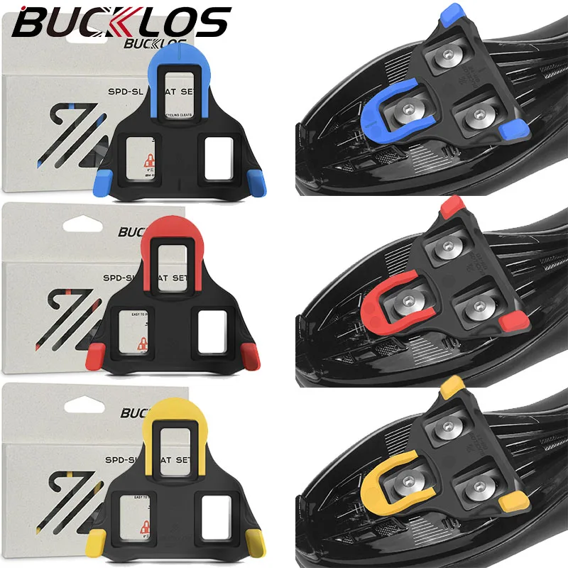 

BUCKLOS Bicycle Cleat for SPD-SL System Bike Self-locking Pedal Cleat for SPD SL Road Bike Pedal Cleats Compatible with SH11