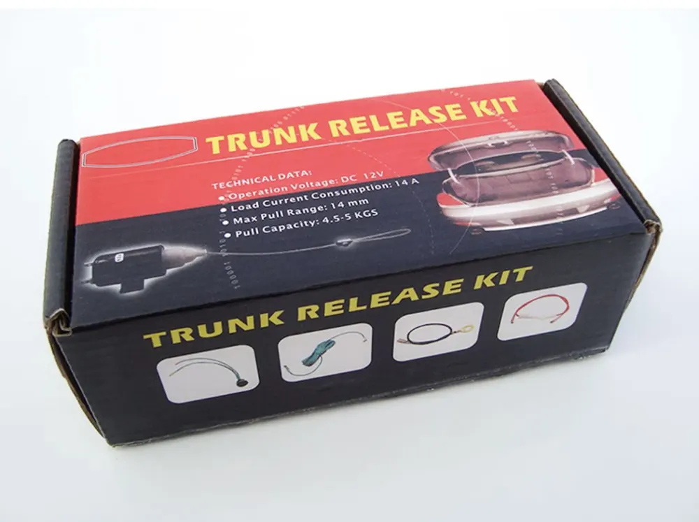 Universal car trunk release kit Auto tail box trunk opener motor electric motor With  English instructions