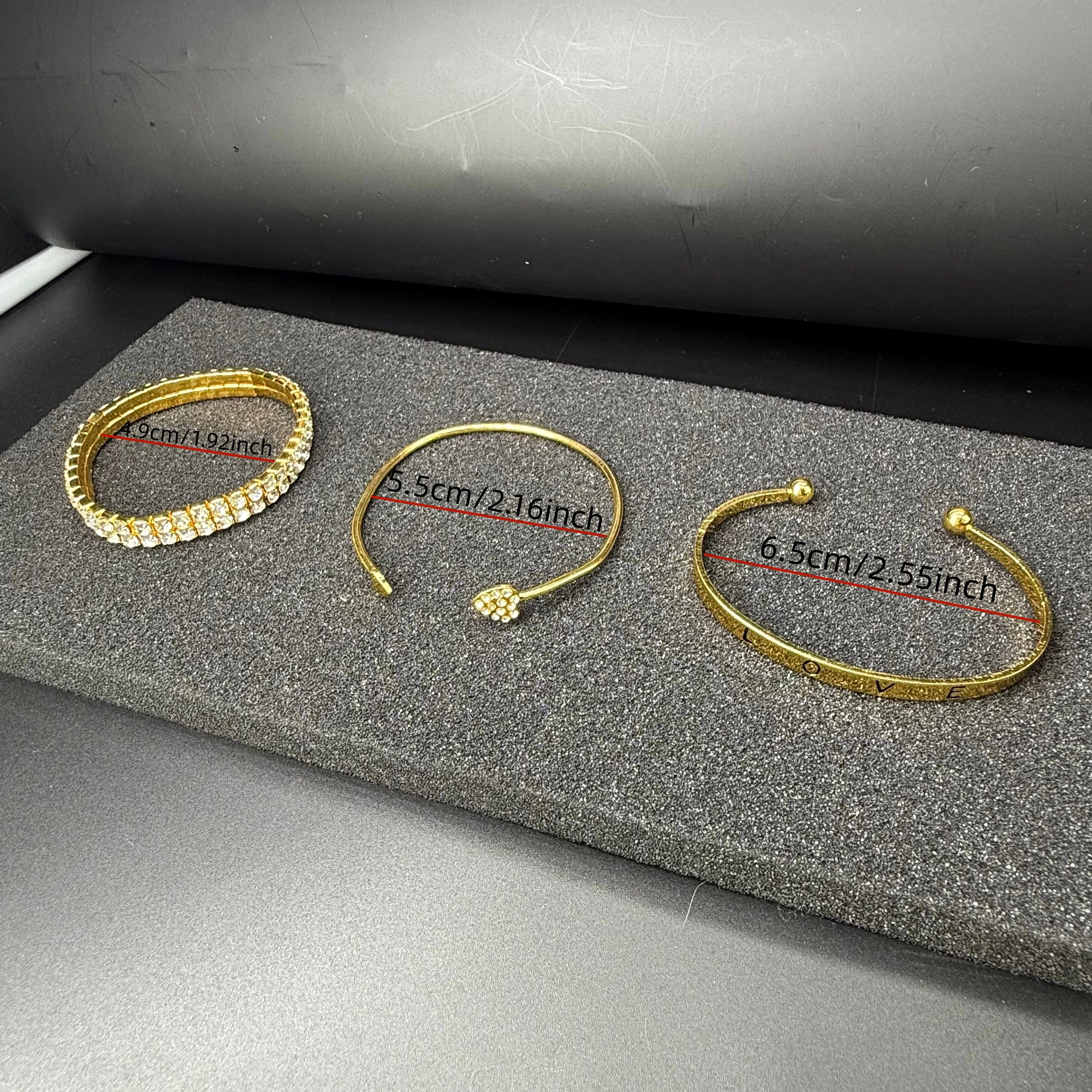 طقم مجوهرات مكون من 3 قطع، سوار قابل للتعديل على الطراز البوهيمي مع لهجات الزركونيا هدية عيد ميلاد، هدية الهالوين #6