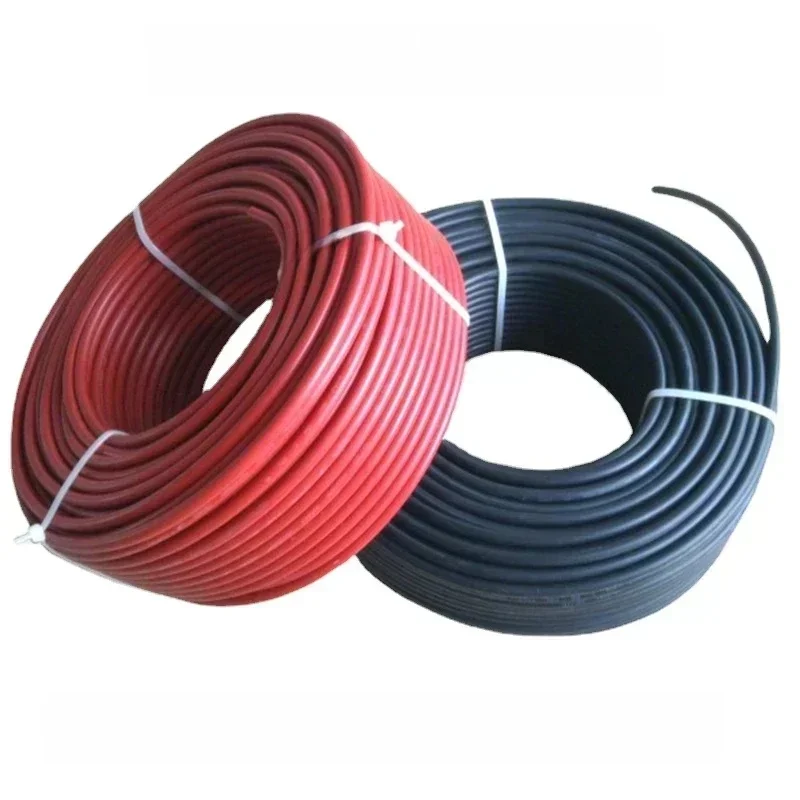 BLUSUNSOLAR 40 metrów/zestaw 1x4/6mm2 Kabel solarny Hurtowy przewód solarny do złącz solarnych, 12/10AWG Kabel PV 20 czerwonych + 20 czarnych — zdjęcie 2