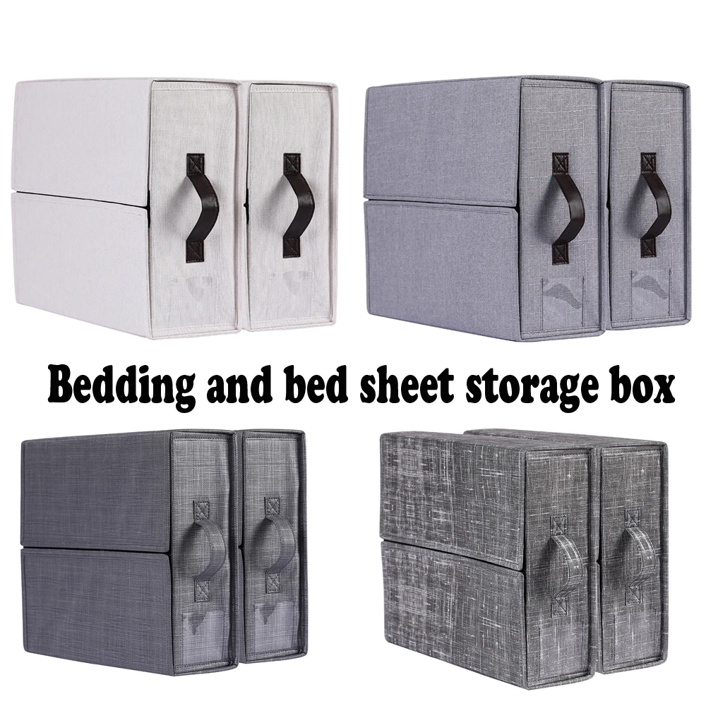 Foldable Sheet Quilt Storage box Bedding Duvet Cover and Pillowcase Storage Washable Multi-functional Storage Bag