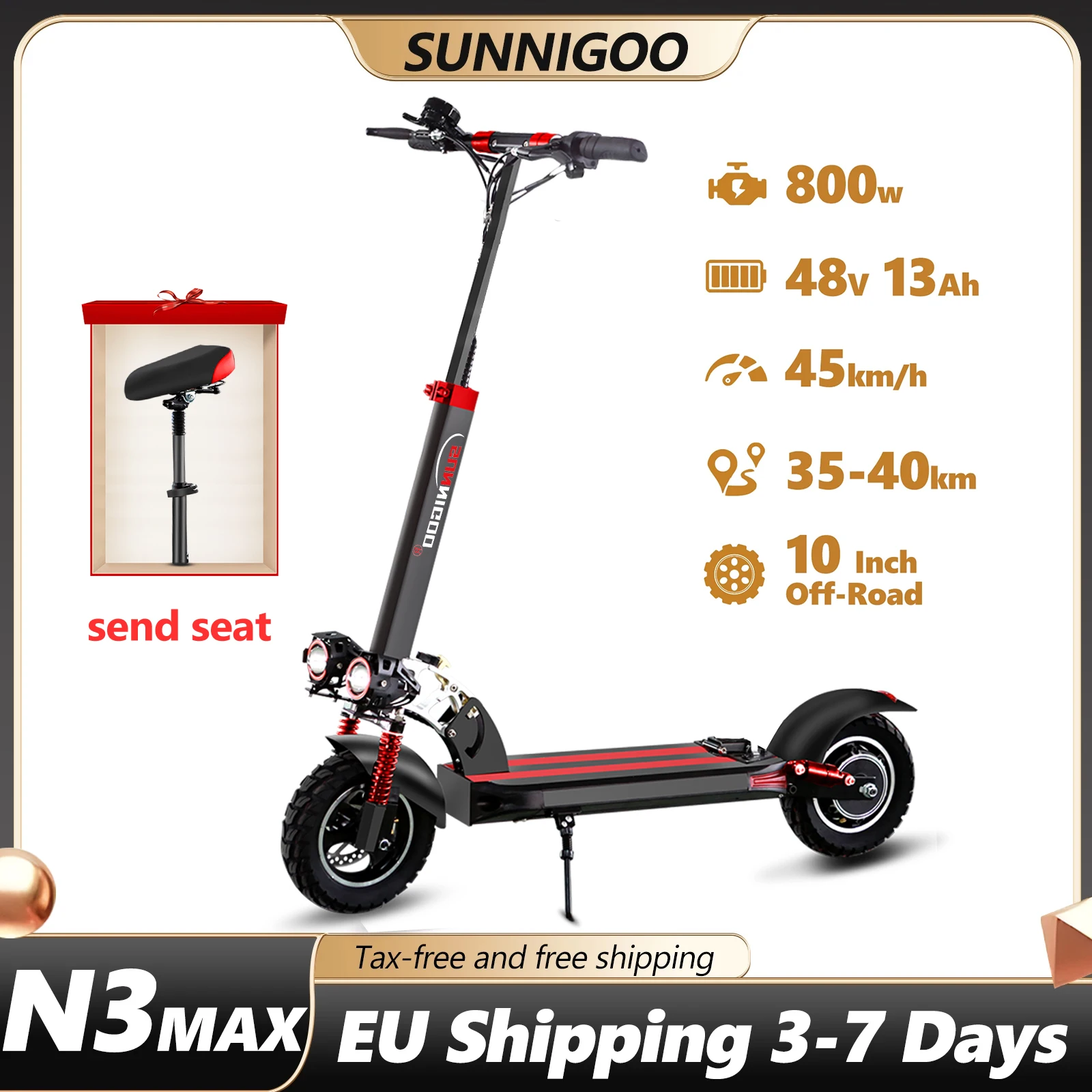Escooters adultes 800W 48V15AH 55Km gamme pliable sport urbain banlieue Scooter électrique adulte sport pneu 10 pouces hors route pneu