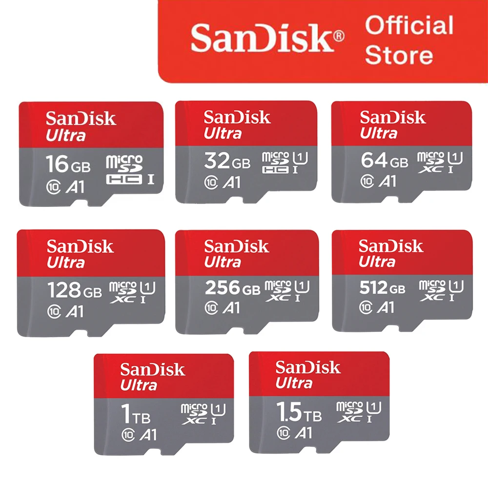 Sandisk official certified sales Sandisk Micro SD Card Ultra 16GB 32GB 64GB 128GB 256GB 512GB