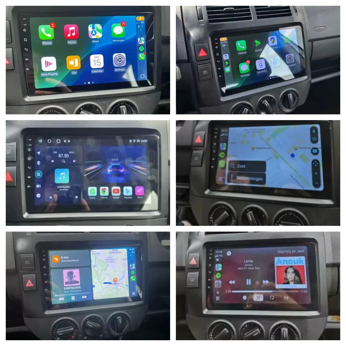 Junsun Autoradio für VW Volkswagen Polo Mk4 2001 2002 2003 2004 2005 2006 2007 2008-2011 CarPlay Android Auto FM RDS DSP BT GPS Navi SWC HD IPS Touchscreen Plug & Play Multimedia-Player Freisprechfunktion Original-Autostil Headunit – Detail 3
