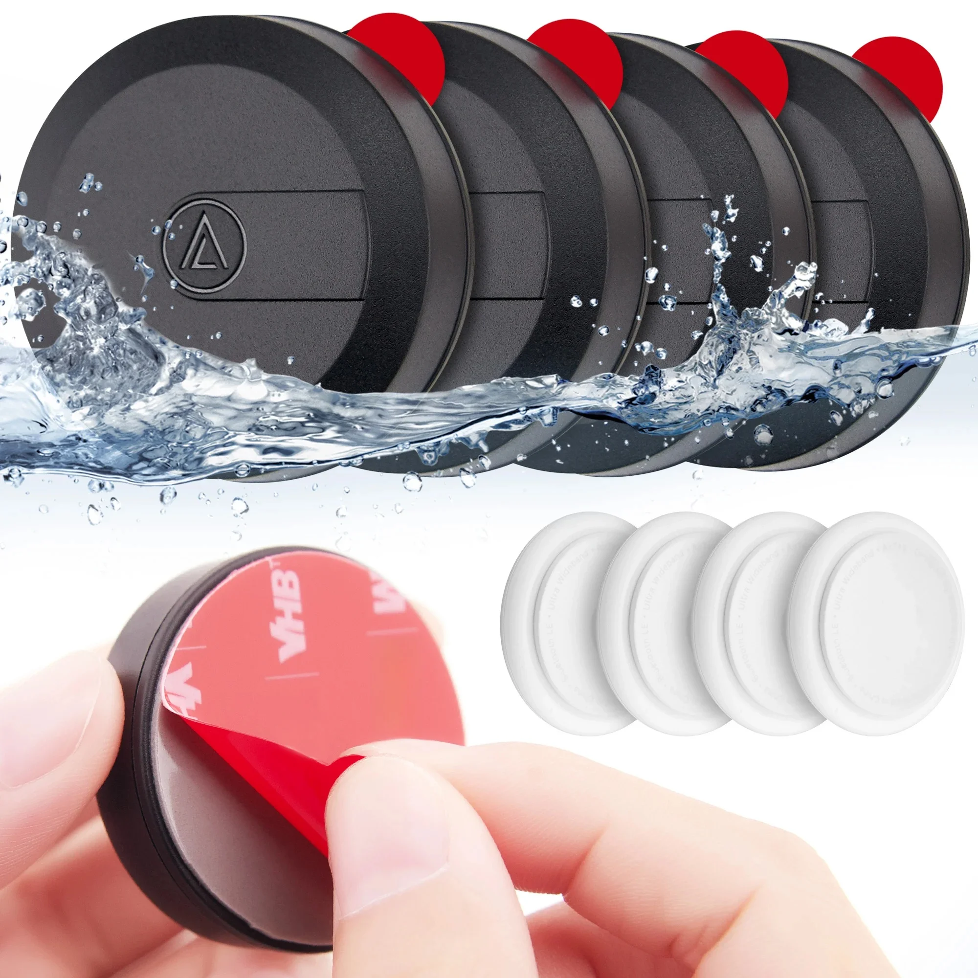 AliExpress NONE Waterproof Airtag Case with Adhesive Sticker For Apple Airtag Holder for Bike TV Remote Drone Camera Car Air tag Holder 4 Pack