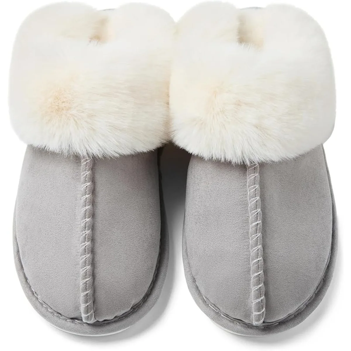

Womens Slipper with Memory Foam Fluffy Soft Warm Slip On House Slippers Anti-Skid Cozy Plush for Indoor Outdoor