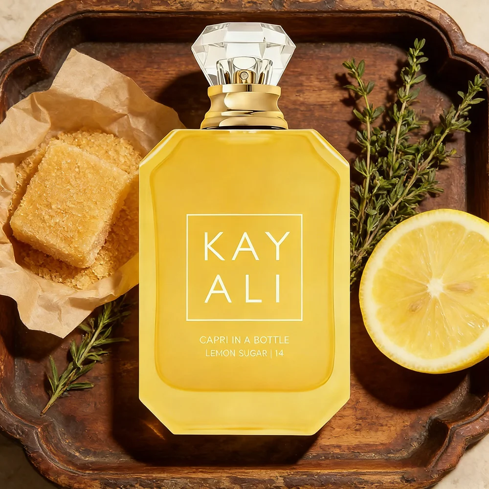 

KAYALI Capri In A Bottle Lemon Sugar 14 Eau De Parfum 3.4 oz Citrus Vanilla Gourmand Perfume For Women, Luxury Layerable Scent
